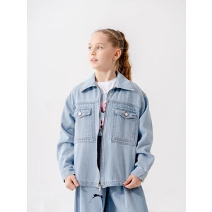 Kız Çocuk Fermuarlı Kot Ceket 1904