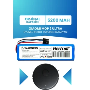 Xiaomi Mop 2 Ultra Stytj05zhm Uyumlu Batarya (ORJİNAL KAPASİTE) 5200mah Robot Süpürge Batarya