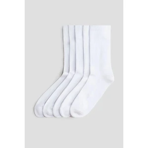 Mem Socks 5'li Havlu Taban (Tabanı Kalın) Boğazı Lastik Örgülü Triko Dikişsiz Tenis Çorabı