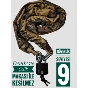 Strong Grade 13 mm 3 Metre  Kesilmez Motorsiklet Zincir Kilit Motor Kilidi  Motorsiklet Kilidi