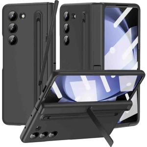 Samsung Galaxy Z Fold 5 Kılıf Ince S Pen Kalem 360 Koruma Kamera Korumalı Kapak