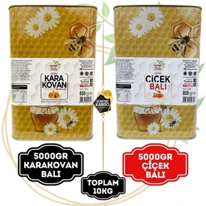 Baştan Yöresel 5kg Teneke Karakovan + 5kg Teneke Çiçek (Toplam 10kg)