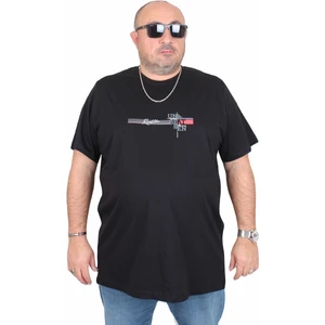 Moc Grande Erkek Büyük Beden Sıfır Yaka Tişört Un Beat En 25146 Sıyah