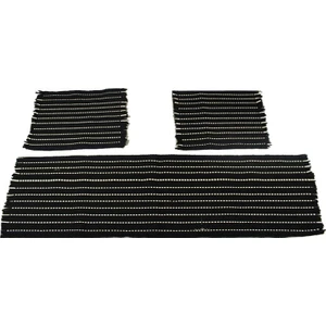 Audi A100 Serme Kilim Minder 3lü Siyah Beyaz Fs