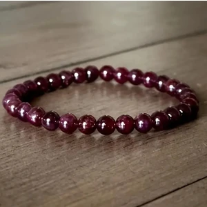 Kırmızı Granat Bileklik Mükemmel Doğal Kırmızı Taş Bereket Bilekliği
