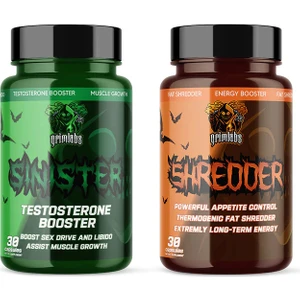 Fat Burn Starter Pack - Sınıster Testo Booster & Shredder Fat Burner 30 Mix Caps