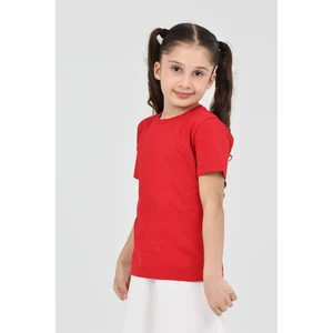ERDEM KIDS Kız Çocuk Düz Kısa Kollu Casual-Okul Basic T-Shirt