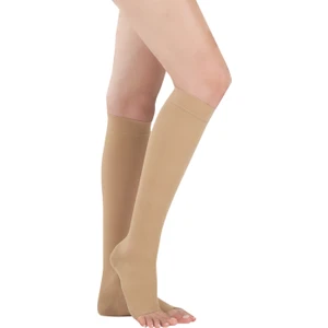 Ccl1 Diz Altı Ten Rengi Çorap Burnu Açık Code 5101-A