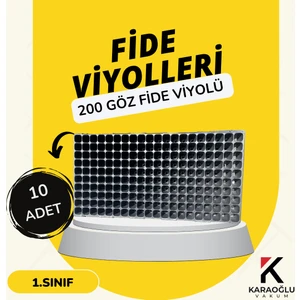 Karaoğlu Vakum Ambalaj Fidelik Viyol Adet Seçiniz 200 Göz Fide Viyolü Fide Altlığı Tohum Yetiştirme Kabı