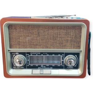 RT-359 Şajlı LED Fenerli Sonar Panelli Aux+Bluetooth+Tf Card+Usb Girişli Nostarji Radyo