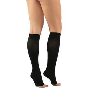 Ccl2 Diz Altı Siyah Çorap Burnu Açık Code 5301-A