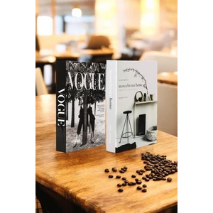 Saccura Decor 2li Dekoratif Kitap Kutu Seti Vogue & Monochrome 2li Dekoratif Kitap Kutusu