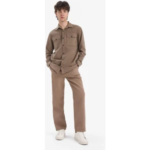 %100 Pamuk Bol Rahat Kesim Wide Leg Geniş Paça Yazlık Keten Görünümlü Pantolon D7285AX25SP