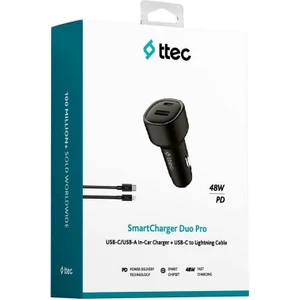 2CKP02LS Smartcharger Duo Pd 48W Araç Hızlı Şarj Aleti Usb-C+Usb-A - Usb-C-Lightning