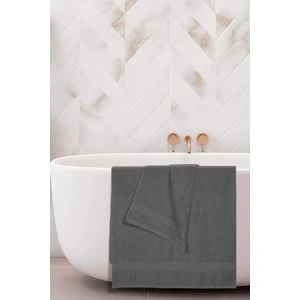 2 Li Banyo Havlu Takımı &AMP;#37;100 Pamuklu Dry Antrasit