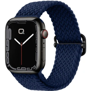 Apple Watch Series SE/10/9/8/7/6/5/4/3 Uyumlu 42mm-41mm-40mm-38mm Ayarlanabilir Tokalı Örgü Kordon Lacivert