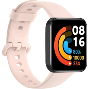 Bilişim Akademi  Xiaomi Redmi Watch 2 Lite Uyumlu Slikon Kordon Yumuşak Kordon Renkli - Pudra