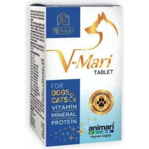 Animari V Mari 70 Tablet Kedi Ve Köpekler İçin Vitamin, Mineral Ve Pretein
