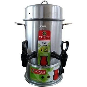 Yonca Elektrikli Çelik Çay Makinası-Çift Musluklu Semaver Çay Otomatı 120 bardak