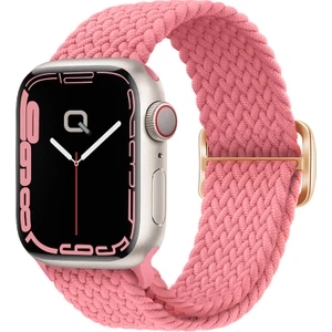 Apple Watch Series Se/10/9/8/7/6/5/4/3/ultra Uyumlu 42MM-41MM-40MM-38MM Ayarlanabilir Tokalı Örgü Kordon, Pastel Pembe