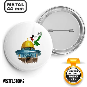Sağlam Ajans Mescid-I Aksa Kuş İğneli Rozet 44 mm