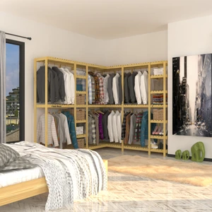 Fokai Wood Nove - Açık Ahşap Gardırop Raf Sistemi