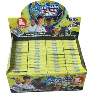 Futbolun Yıldızları 48 Kutulu Devasa 2. Devre Paketi 2025 Sezonu Albümü Tamamla Oyun Kartları Toplam 288 Kart 288 Stickers