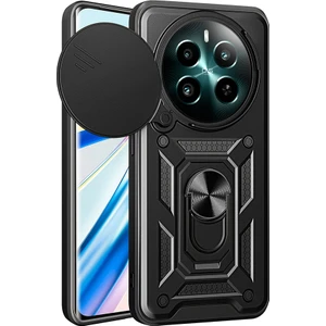 Realme 12 Uyumlu Kılıf Magnetik Standlı Kamera Korumalı Sürgülü Vega Kapak