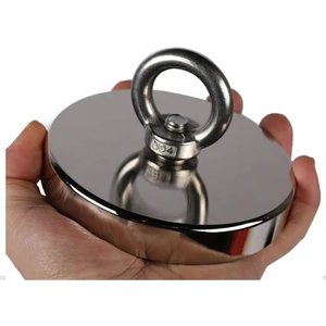 Dünya Magnet 80  mm Çapında Dev Neodyum Pot Mıknatıs Fishing Magnet Kanca Kurtarma Mıknatısı