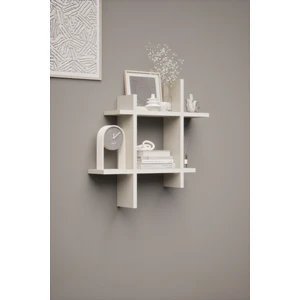 Linea Beyaz Dekoratif Duvar Rafı - Duvara Monte Kitaplık