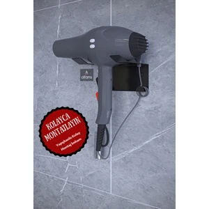 Beyaz Saç Kurutma Makinesi Tutacağı, Banyo Lavabo Fön Makinesi Askısı Ultra Güçlü Yapışkanlı