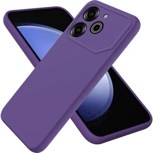 Tecno Pova 6 Pro Uyumlu Silikon Kılıf - Kamera Korumalı Esnek Pastel Renk Kapak - Mor