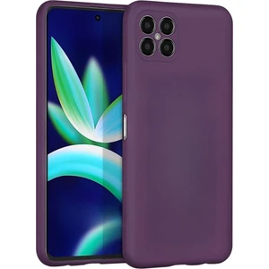 Omix X600 Uyumlu Silikon Kılıf - Kamera Korumalı Esnek Pastel Renk Kapak - Mor