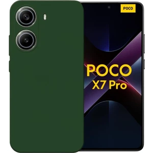 Poco X7 Pro Iron Man Edition Uyumlu Silikon Kılıf - Kamera Korumalı Esnek Pastel Renk Kapak - Yeşil