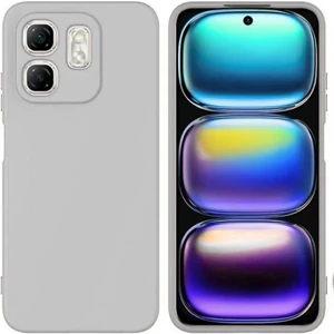 Infinix Smart 9 Uyumlu Silikon Kılıf - Kamera Korumalı Esnek Pastel Renk Kapak - Gri