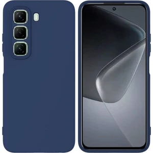 Infinix Hot 50 Pro 4g Uyumlu Silikon Kılıf - Kamera Korumalı Esnek Pastel Renk Kapak - Lacivert