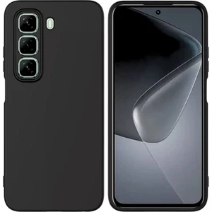 Infinix Hot 50 Pro Plus Uyumlu Silikon Kılıf - Kamera Korumalı Esnek Pastel Renk Kapak - Siyah