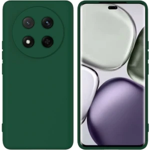 Honor Magic 7 Lite Uyumlu Silikon Kılıf - Kamera Korumalı Esnek Pastel Renk Kapak - Yeşil