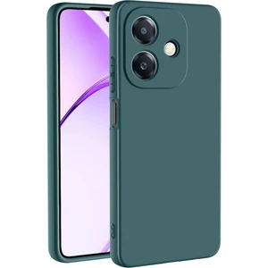 Oppo A3 Uyumlu Silikon Kılıf - Kamera Korumalı Esnek Pastel Renk Kapak - Yeşil