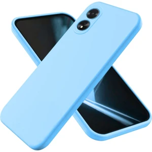 Oppo A38 Uyumlu Silikon Kılıf - Kamera Korumalı Esnek Pastel Renk Kapak - Mavi