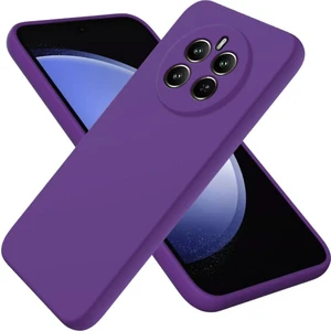 Realme 12 4g Uyumlu Silikon Kılıf - Kamera Korumalı Esnek Pastel Renk Kapak - Mor