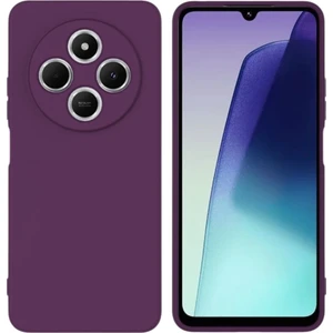 Poco C75 Uyumlu Silikon Kılıf - Kamera Korumalı Esnek Pastel Renk Kapak - Mor