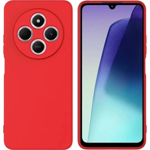 Redmi A4 Uyumlu Silikon Kılıf - Kamera Korumalı Esnek Pastel Renk Kapak - Kırmızı
