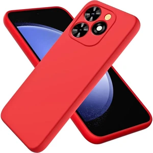 Omix X6 Uyumlu Silikon Kılıf - Kamera Korumalı Esnek Pastel Renk Kapak - Kırmızı