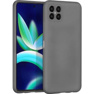 Omix X600 Uyumlu Silikon Kılıf - Kamera Korumalı Esnek Pastel Renk Kapak - Gri