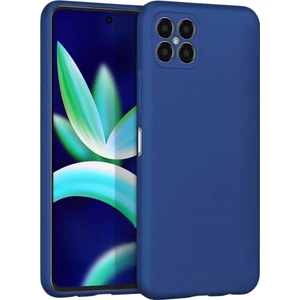 Omix X600 Uyumlu Silikon Kılıf - Kamera Korumalı Esnek Pastel Renk Kapak - Lacivert
