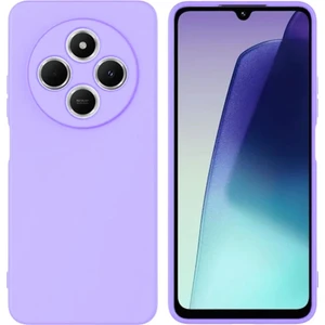 Redmi A4 Uyumlu Silikon Kılıf - Kamera Korumalı Esnek Pastel Renk Kapak - Lila