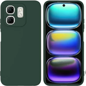 Infinix Hot 50I Uyumlu Silikon Kılıf - Kamera Korumalı Esnek Pastel Renk Kapak - Yeşil