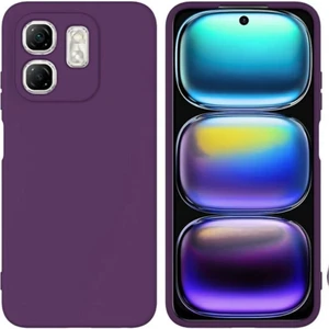 Infinix Hot 50I Uyumlu Silikon Kılıf - Kamera Korumalı Esnek Pastel Renk Kapak - Mor