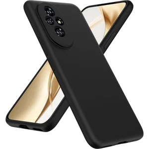 Honor 200 Uyumlu Silikon Kılıf - Kamera Korumalı Esnek Pastel Renk Kapak - Siyah